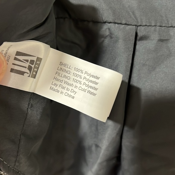 Forever Friends grey herringbone dress with faux shearling collar size Large - Picture 6 of 6